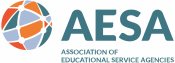 Association of Educational Service Agencies (AESA) logo featuring an orange and blue circular design. Click to visit the AESA website.